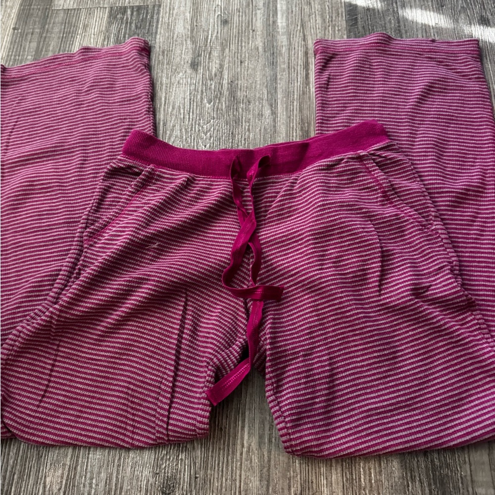 Lululemon Athletica Pink Striped Lounge Pants